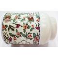 Beige Floral Tea Tin Can