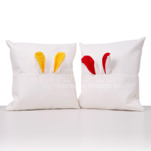 Custom Linen Easter Bunny Pillow Case with Colored Ears