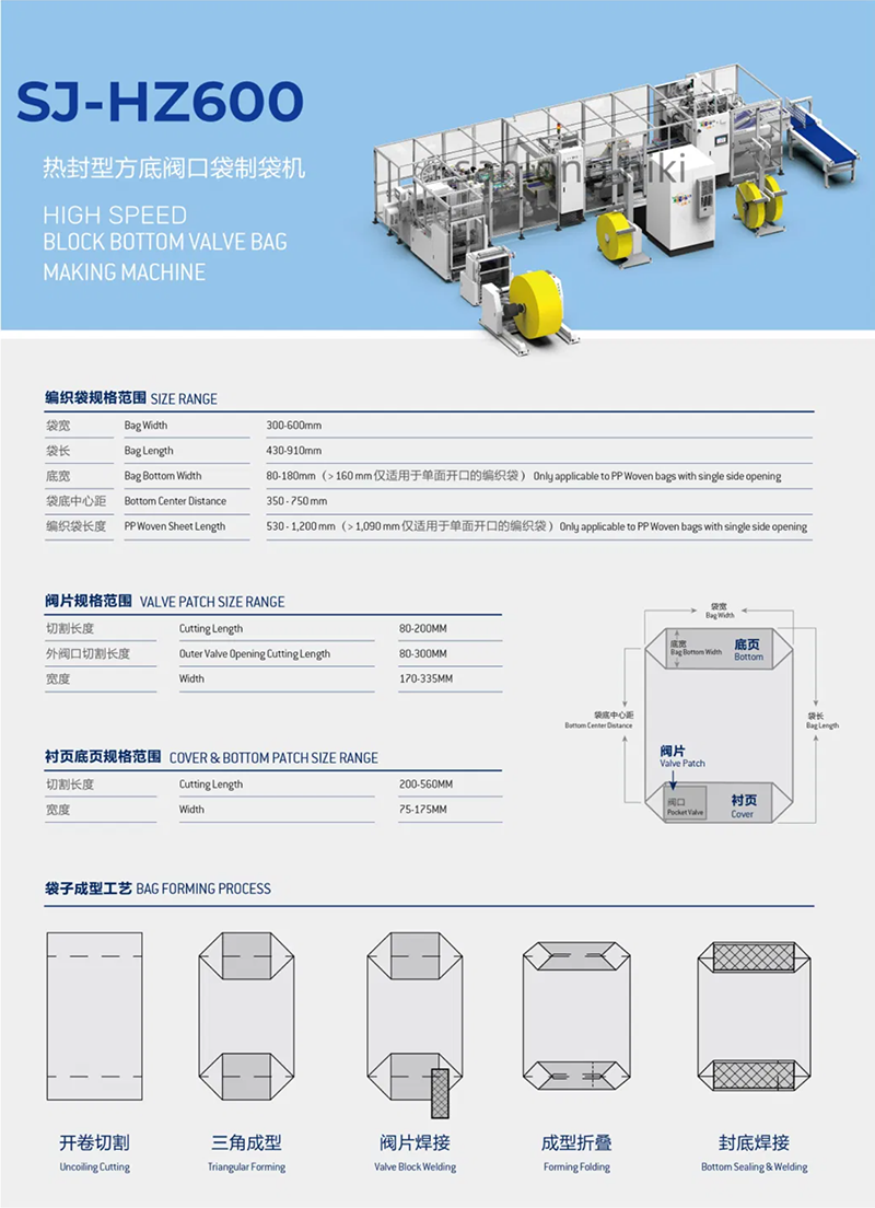 High Speed Valve Bag Making Machine - China V High Speed Valve Bag Making Machine - China V