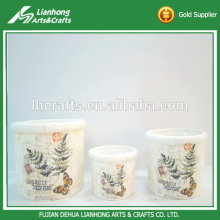 Three size christmas ornament white ceramic gardenpots