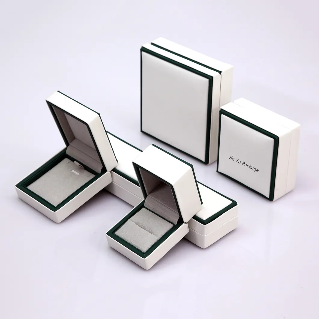 Customized White Leather Gift Jewelry Packaging Boxes Wholesale