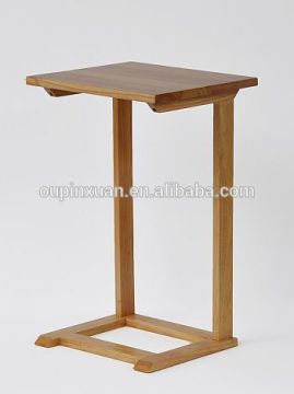 New design bamboo sofa server table wood l shaped sofa with corner table sofa server