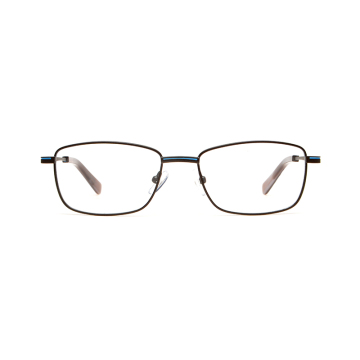 Full Rim Black Vision Male Metal Material Optical Frame Eyewear