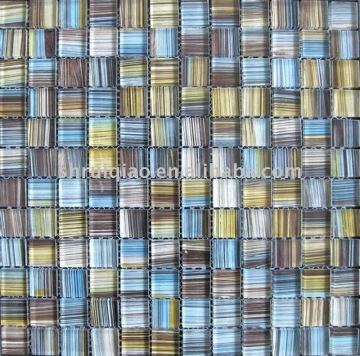 art work crystal mosaic hand drawing glass tiles