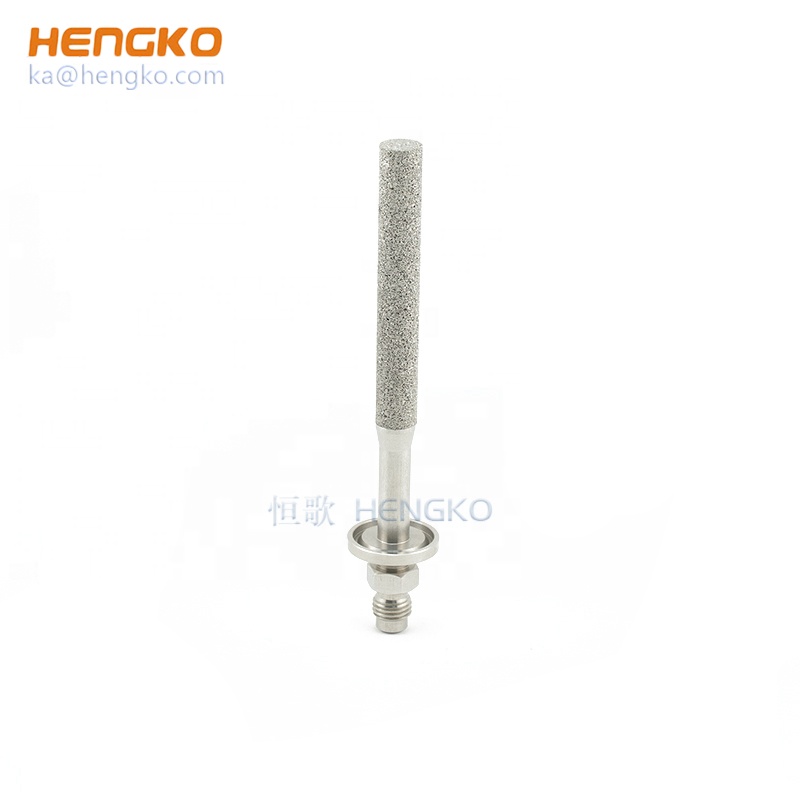 Food grade sintered SS 316L stainless steel 0.5 2 micron 1/2" NPT thread barb air ozone aeration stone