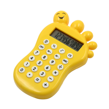 Cute Foot Shape Pocket Calculator with Game Calculator