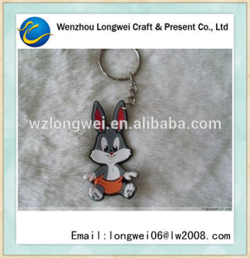 baby rabbit promotion pvc keychain/keychain pvc/pvc keychain machine