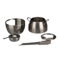 Copper painting Stainless steel Fondue Set