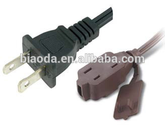 UL certificate 2 cores electrical plug ac power cord