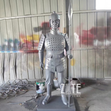Factory custom fiberglass resin terra-cotta warriors statue