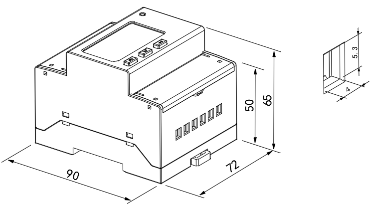 Rail Mounted Watt-Hour Meter