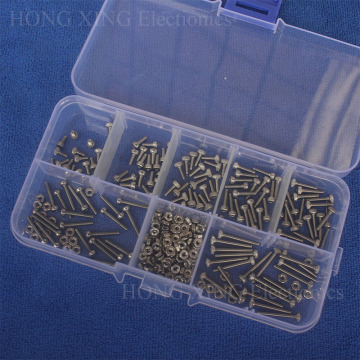 280pcs/set 304Stainless Steel Screw Cap Head Screw Bolt Nut M2*4/5/6/8/10/12/16 Allen Hexagon Socket Screws Furniture Fastener