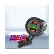 Wholesale 12v USB Socket Charger Dual QC3.0 USB Charger Socket For Car Bus Rail