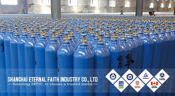 ISO 9809-1 standard 250CF 43.3L dot-3aa seamless steel gas cylinder