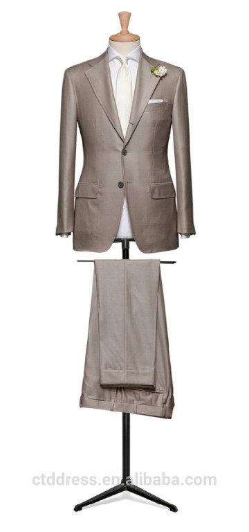 Light khaki design fashion coat suit men,men fashionale cotton suit