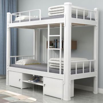 Steel Double Layer Bunk Bed: Twin-Over-Full Metal Bunk Bed