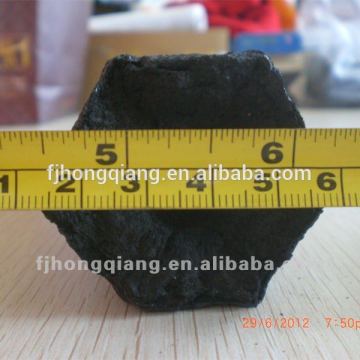 Hexagonal wood sawdust charcoal