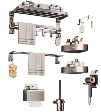 Fascinating Sturdy Foldable Wall-Mounted Towel Shelf