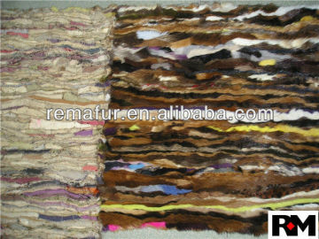 Factory wholesale 100% Genuine Scrap Mink Fur Plates in cheap price