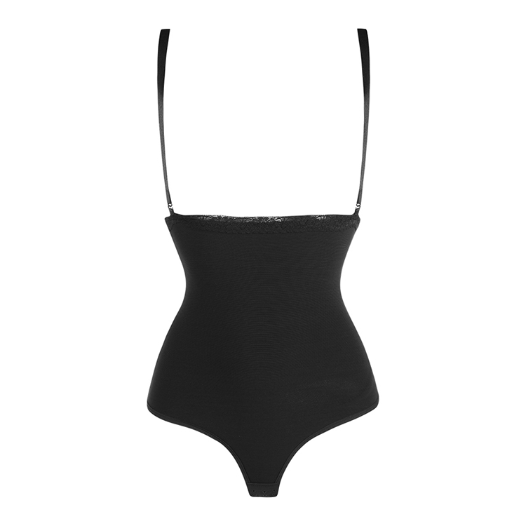 Custom Logo Black Spandex Bodysuit Flat Tummy Butt Lifter Shapewear