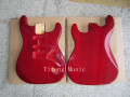 Twee-delige Basswood gitaar lichaam vervanging voor Strat SSH Pickups Sneeuwwitje klaar