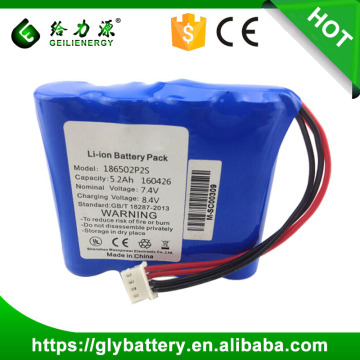 Rechargeable 5200mAh 7.4V 18650 Li-ion Battery Pack