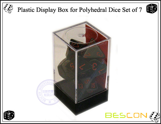 Plastic Display Box for Polyhedral Dice Set of 7 Plastic Display Box for Polyhedral Dice Set of 7