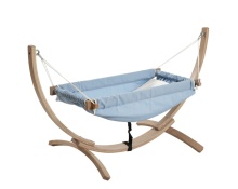 BODI Baby Hammock Cradle with Wooden Stand - Portable Rocking Swing Bed