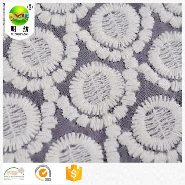 fanned chemical embroidery lace fabric for girl clothes