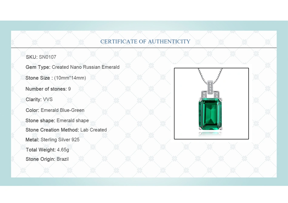 Rectangle Green Topaz Pendant 925 Sterling Silver Pendant Necklace Jewelry