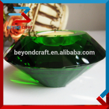 Green Diamond Tealight Holder Crystal Candle Holder