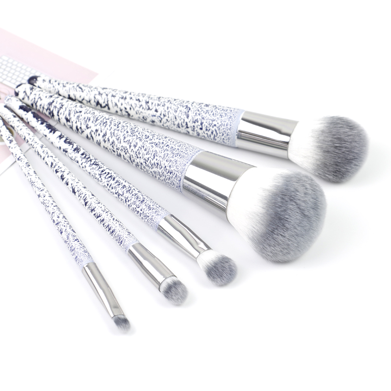 5pcs Porcelain Grain Professional Brush Set For Makeup