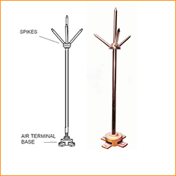 Air rod for lightning protection