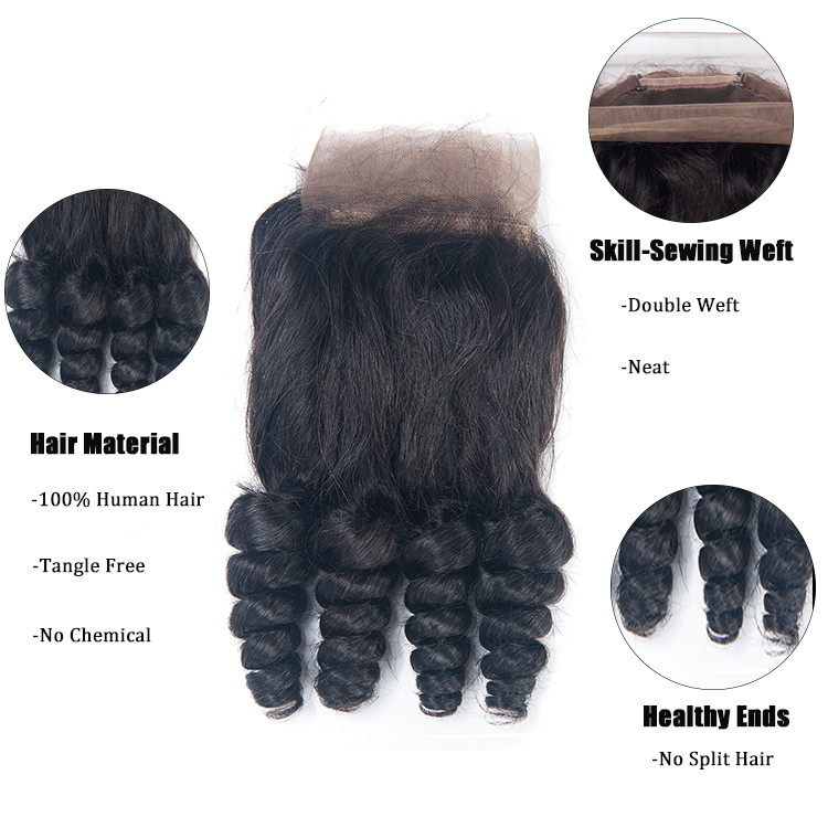 Grade 10A Cheap Human Hair Round Loose Wave 360 Lace Frontal Malaysian Virgin Hair For Black Women