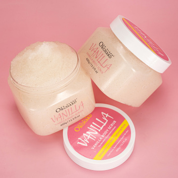 Private Label Vegan Organic Vanilla Sugar Body Scrub for Clear Pores