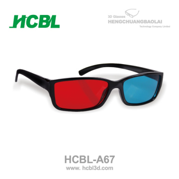 plastic Green Magenta 3D glasses