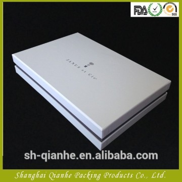 White printed paper box for suit packaging