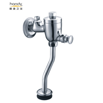 Brass chrome plated push button urinal flush valve