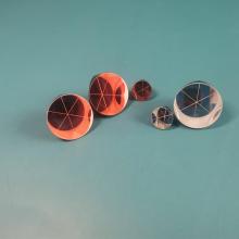 Optical glass corner cube surveying retroreflector prism