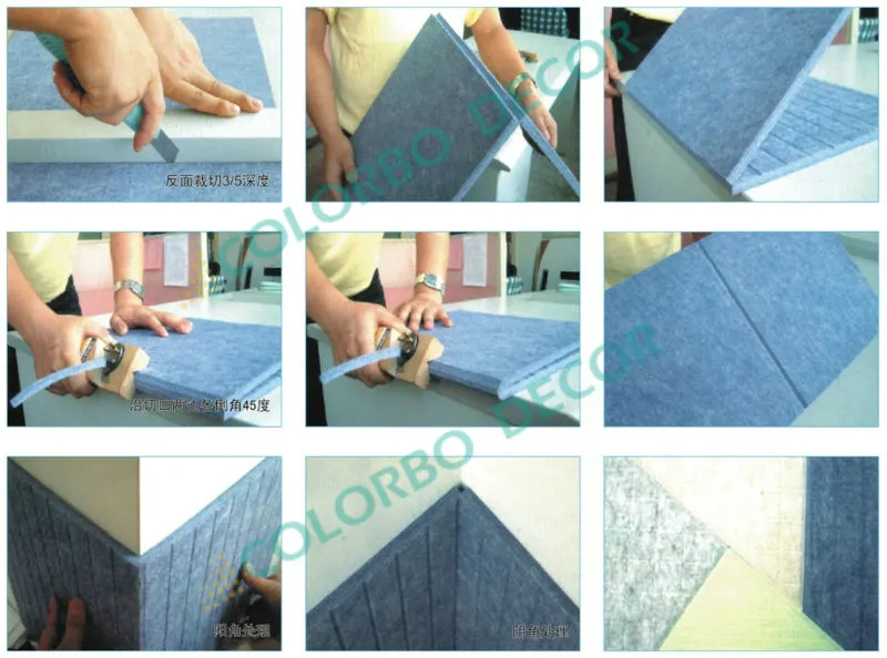 Building Material Carved Polyester Fiber Acoustic Panels