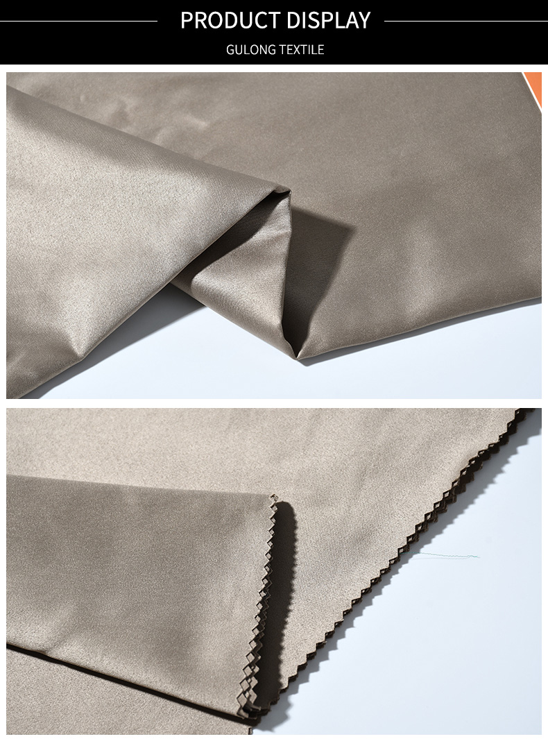 WuJiang false twist polyester crepe stretch satin twill fabric