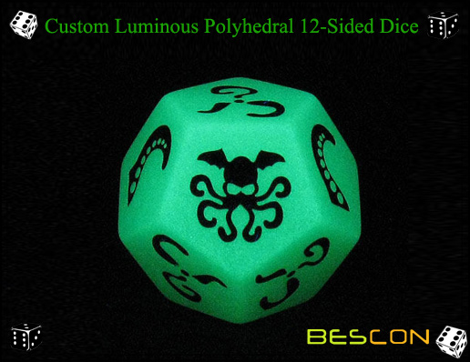 Custom Luminous Polyhedral 12-Sided Dice Custom Luminous Polyhedral 12-Sided Dice