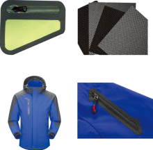 Weather-resistant black plastic-dotted tape