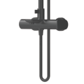 Black Exposed Thermostatic Shower System