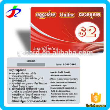 International Telephones phone calling prepaid card points