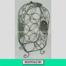 Handmade Wrought Iron Commercial Wine Rack for Decoration