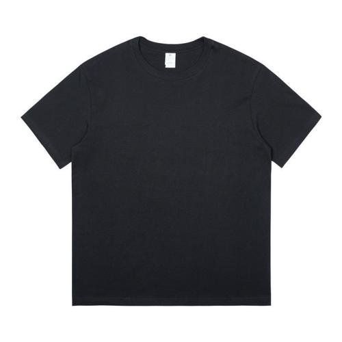 Toptan logo özel siro bükülmüş pamuklu erkek tişört