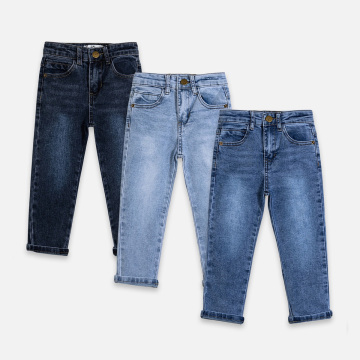 Wholesale Children's Denim Pants: Toddler Boy Straight Leg & Baby Girl Tapered Jeans