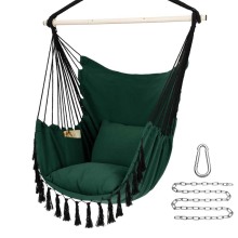 Comfortable Casual Hanging Chairs with Pillow: Hammock Chair & Swing Rope