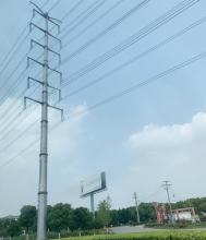 220kv hot dip galvanized tension pole